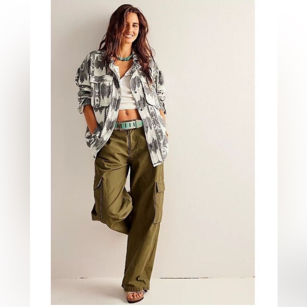 We The Free Izzie Cargo Jacquard Shirt